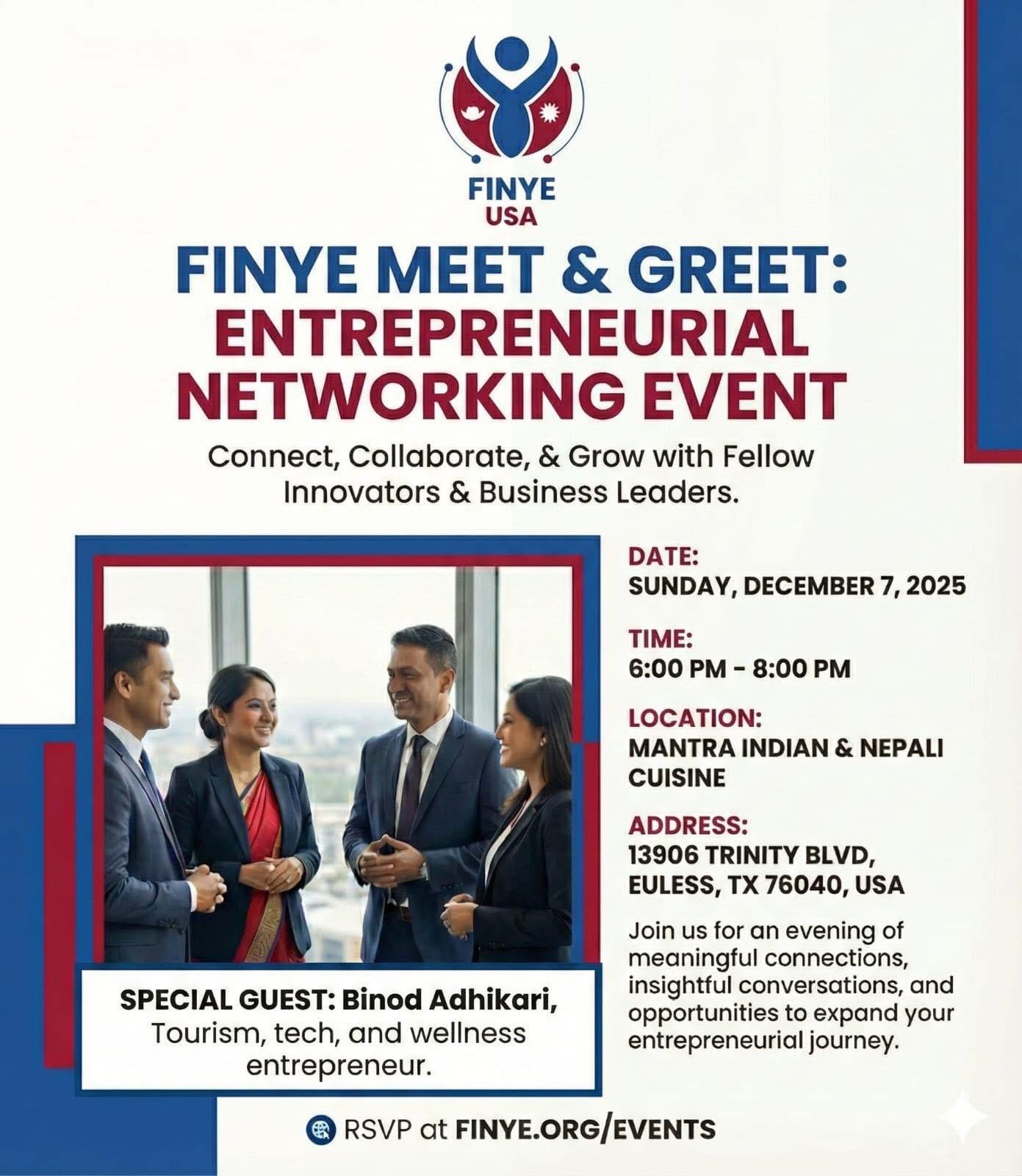 FINYE Meet and Great: Entrepreneurial Networking Event